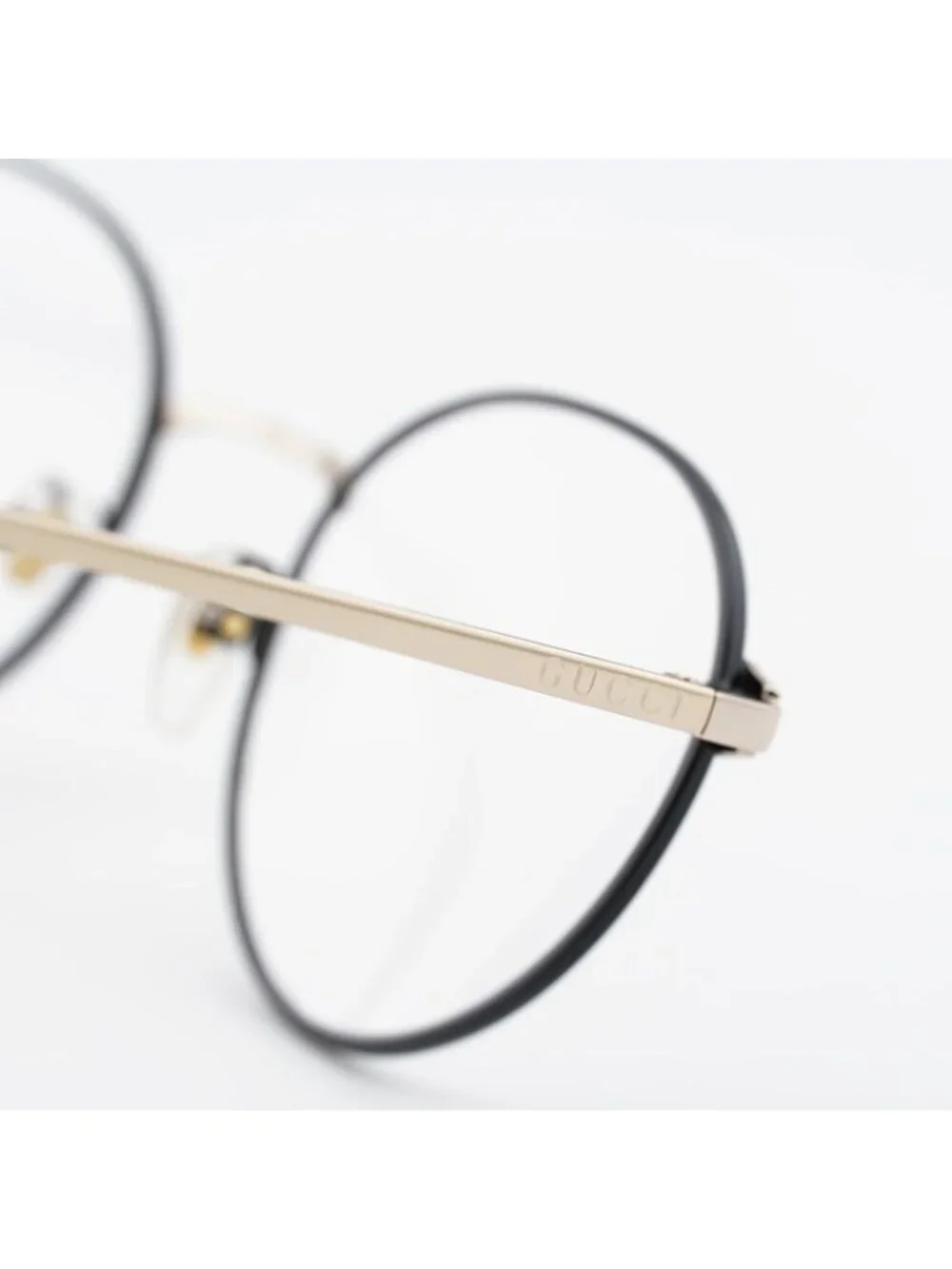 Gucci GG0581O 006 Eyeglasses Black/Gold 50mm Round Frame